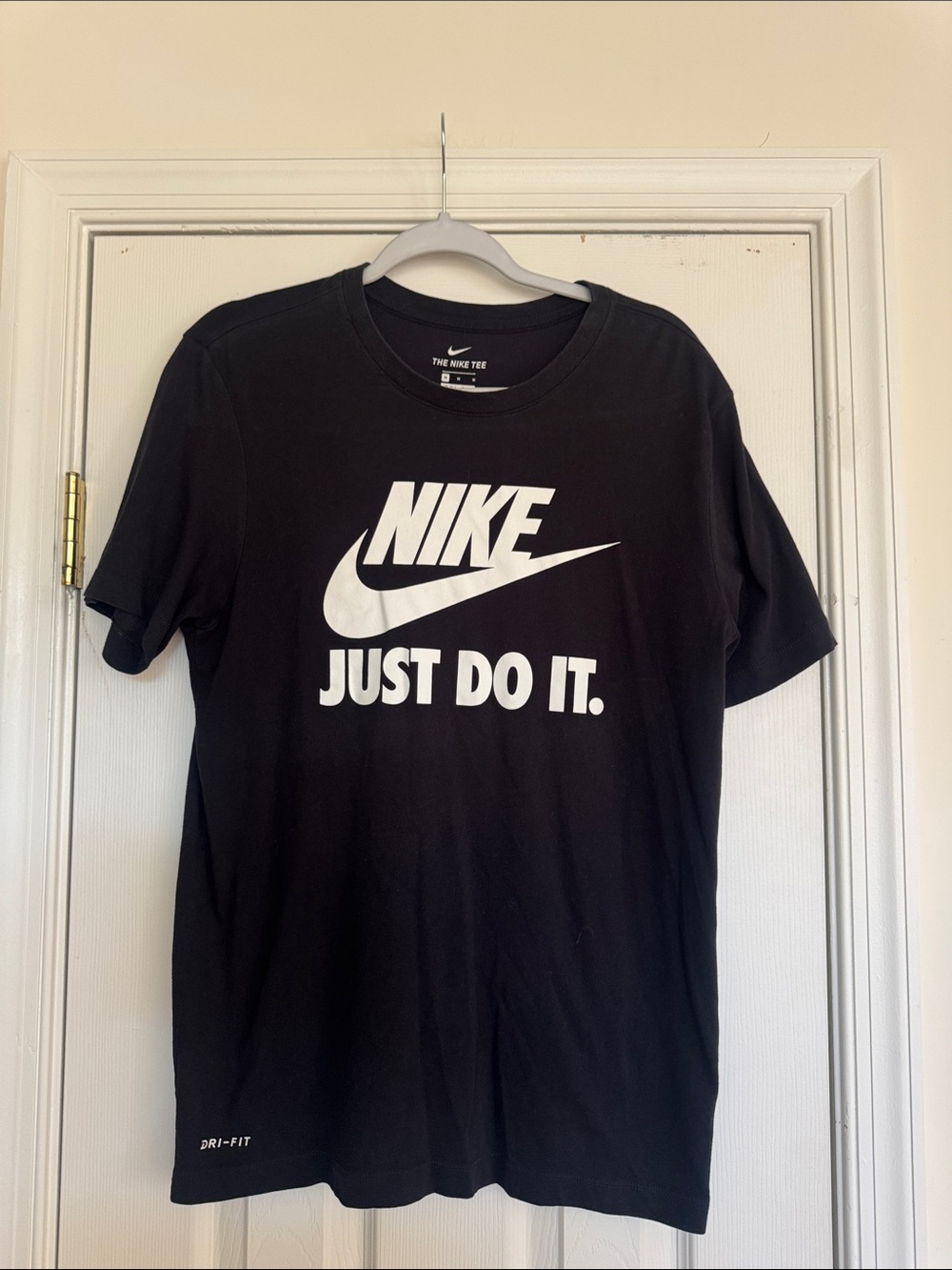Nike Black T‑Shirt with White Logo and Swoosh